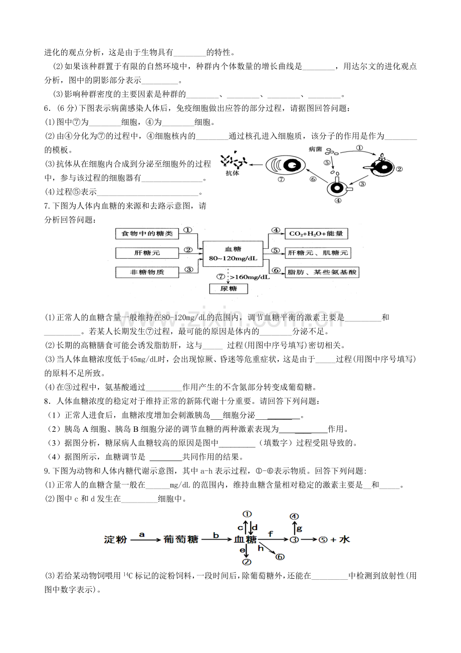 高中生物必修三非选择题经典大全.doc_第2页