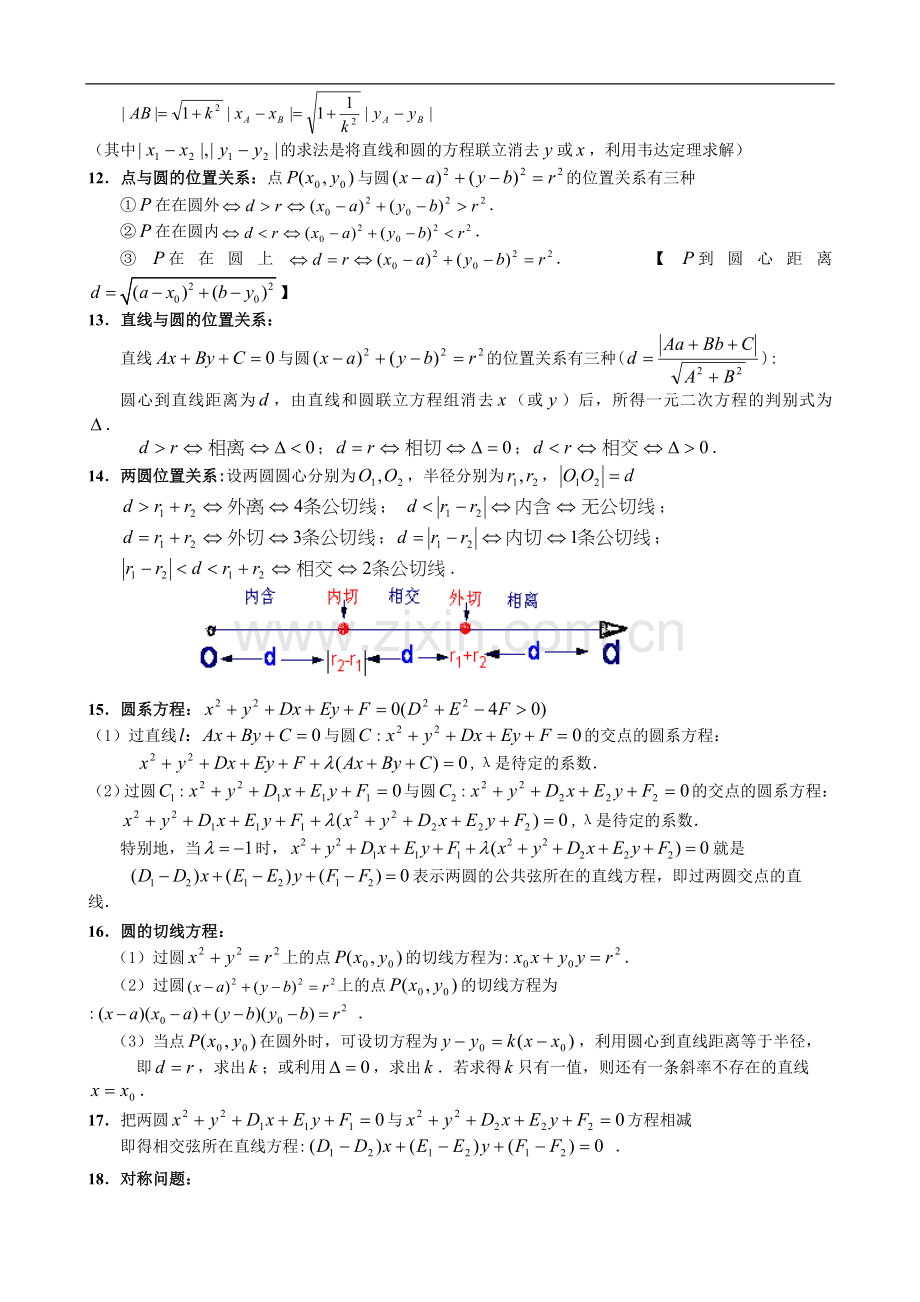 高中数学必修二平面解析几何知识点梳理.doc_第3页