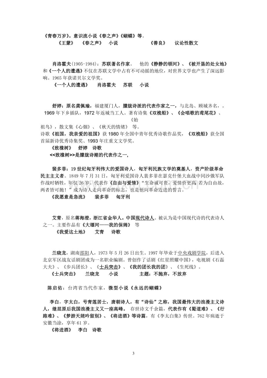 职高语文新大纲文学常识集锦.doc_第3页