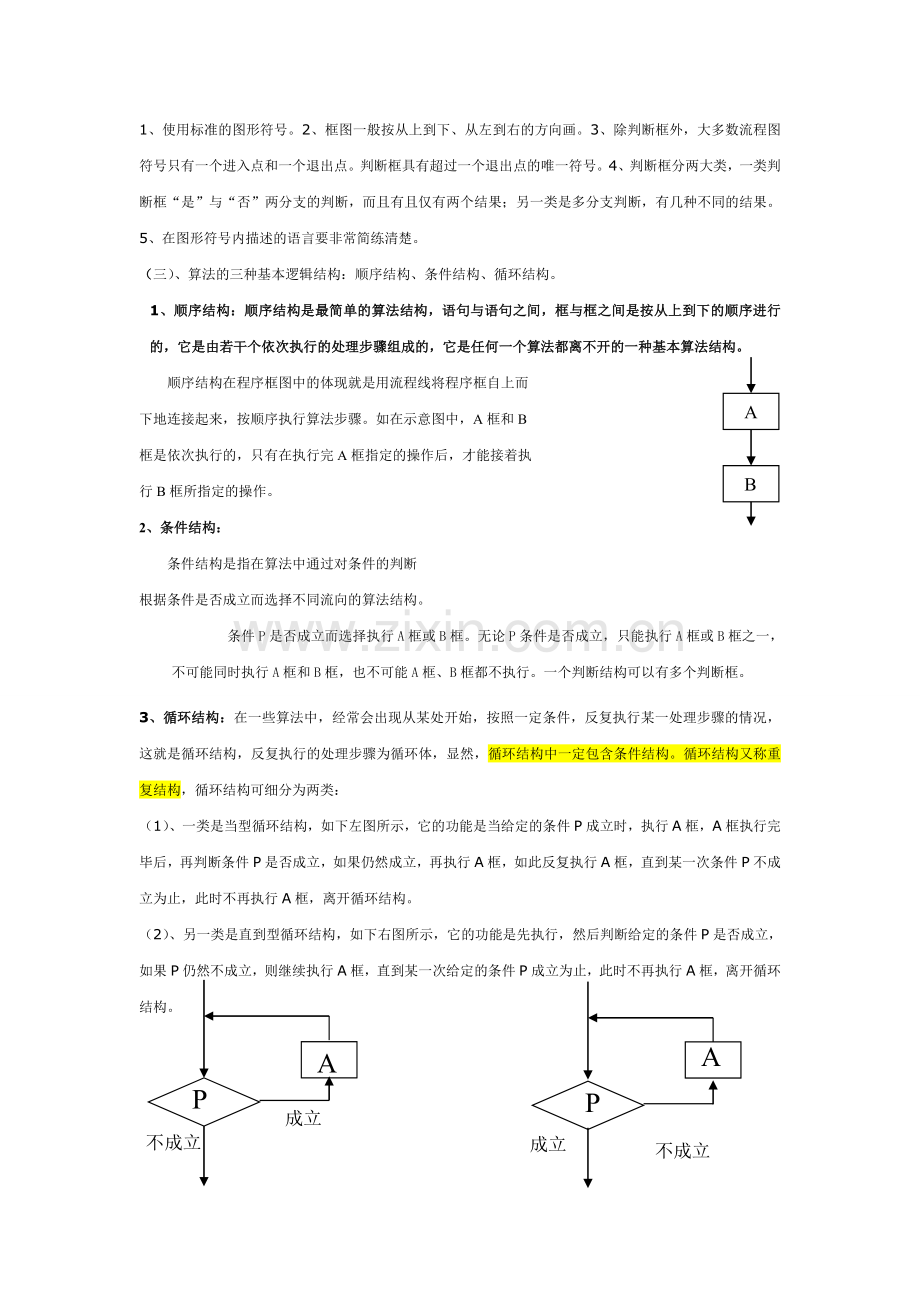 高中数学必修三第一章算法知识点总结.doc_第2页