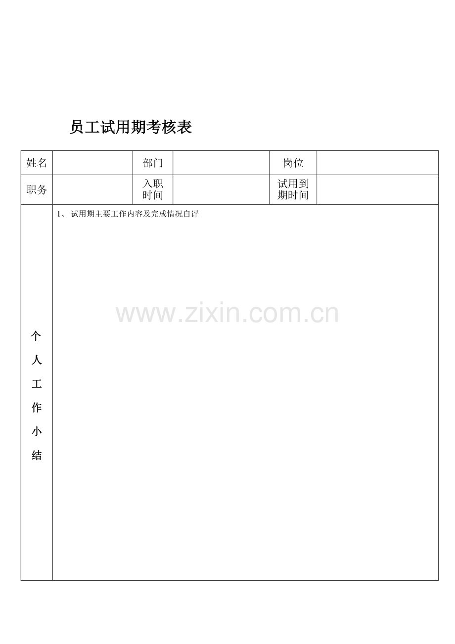 员工试用期考核表(..doc_第1页