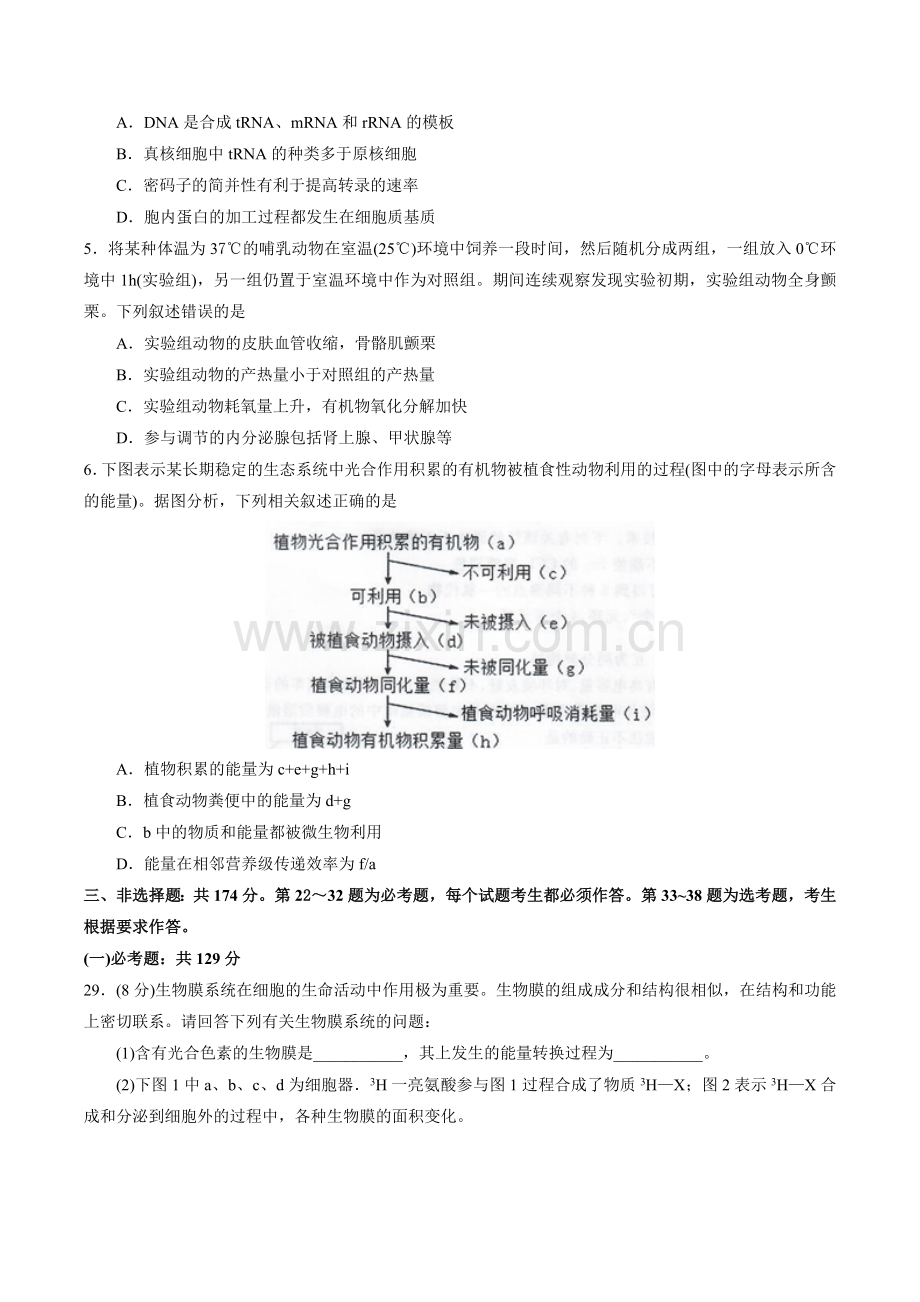 安徽省合肥市2019届高三第二次教学质量检测理科综合生物试题.doc_第2页