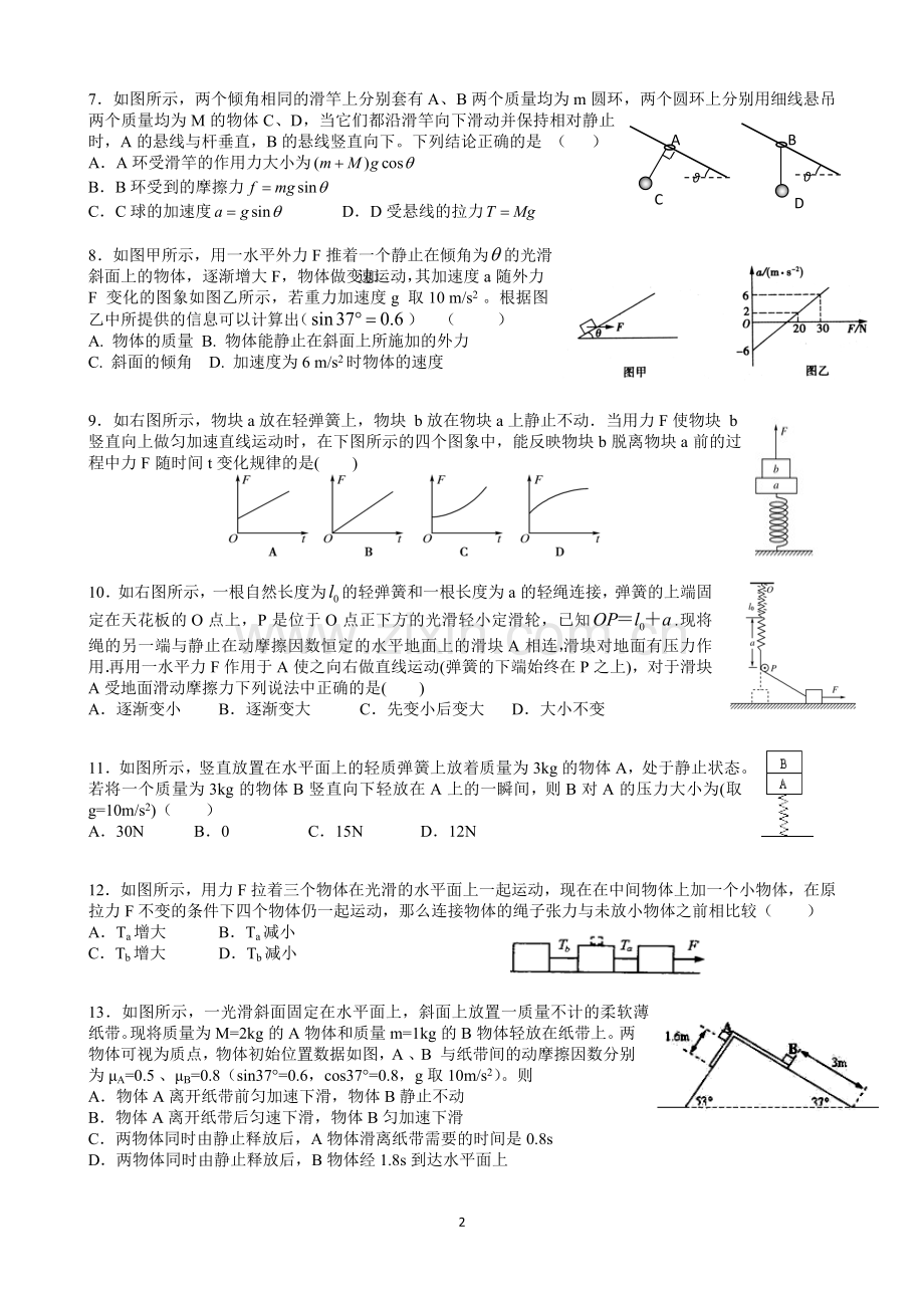 牛顿运动定律提高训练.doc_第2页