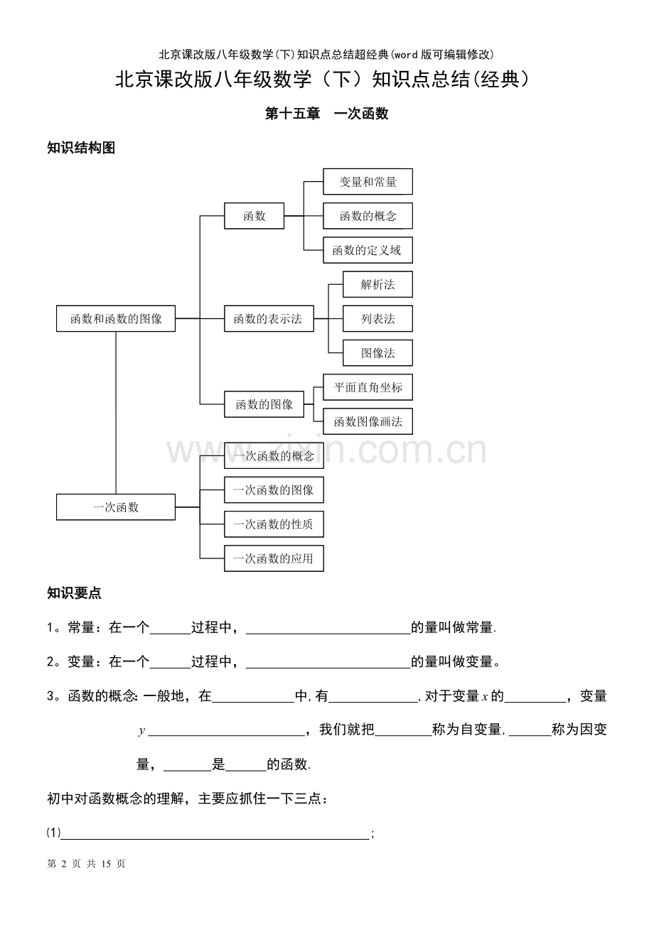 北京课改版八年级数学(下)知识点总结超经典.pdf_第2页