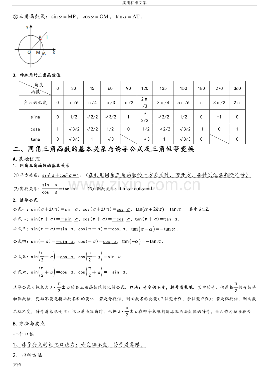 三角函数知识点归纳自组.doc_第2页