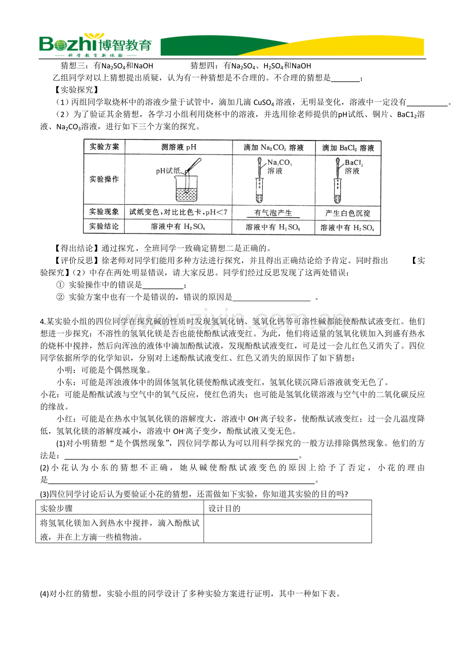 初中化学实验探究题(整理).doc_第2页