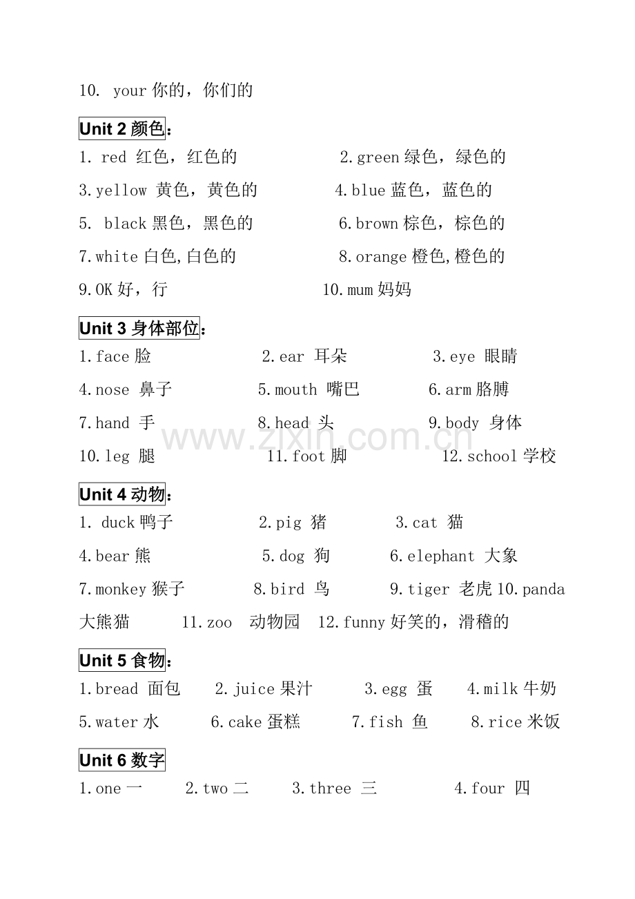 小学英语三年级上册期末复习资料.doc_第3页