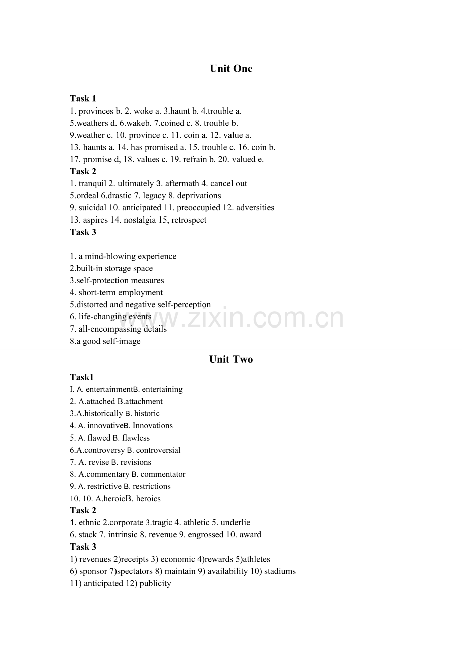 熊海虹主编《高等学校研究生英语综合教程-下》课后习题答案.doc_第1页