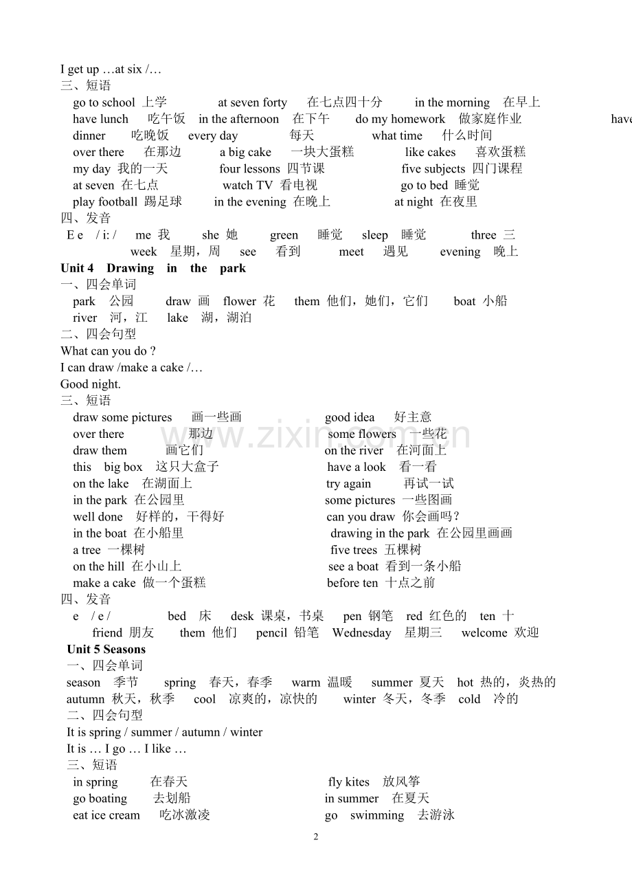 译林版小学四年级英语下册知识点复习总结.doc_第2页