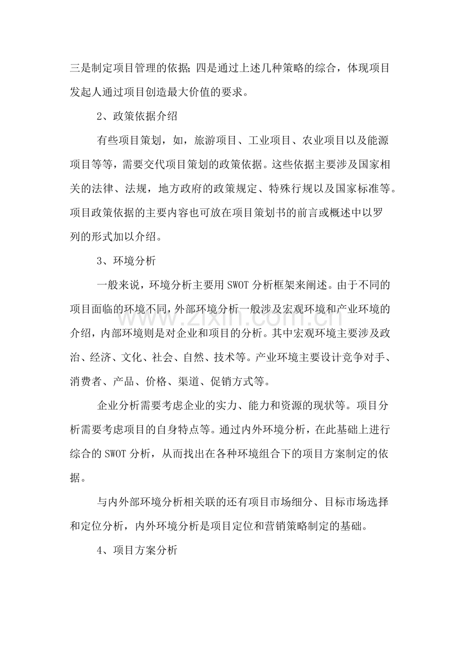 有关指出计划书基本框架模式.doc_第2页