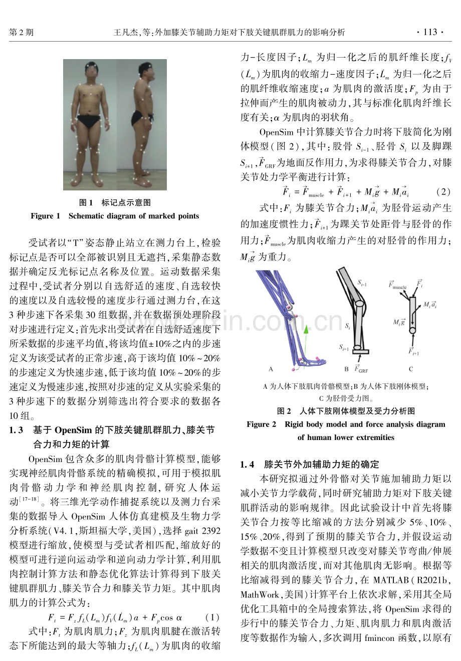 外加膝关节辅助力矩对下肢关键肌群肌力的影响分析.pdf_第3页