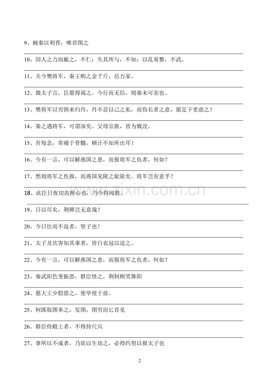 高中语文必修一文言文复习题.doc_第2页