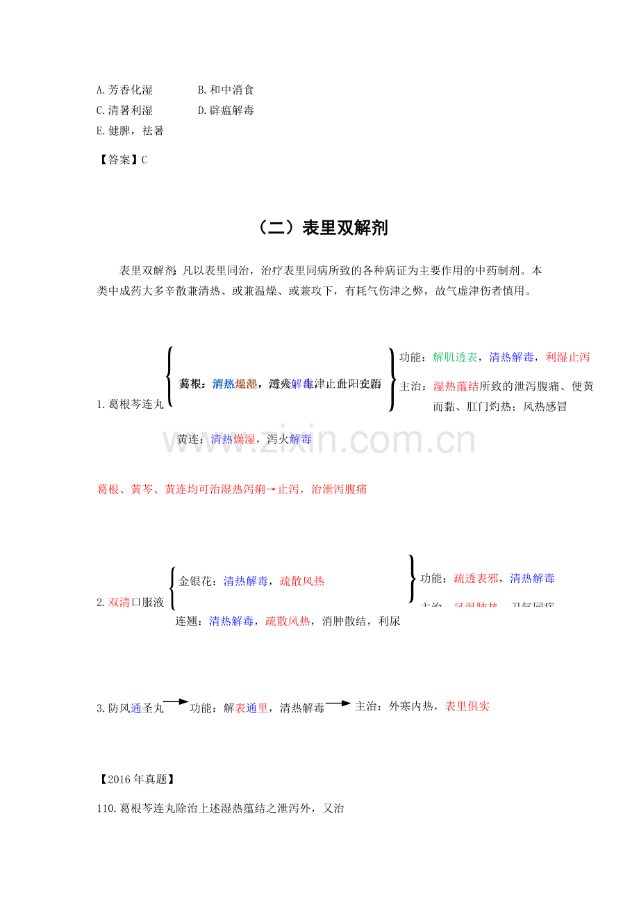 中药学专业知识二：祛暑剂、表里双解剂-有何难？.doc_第3页