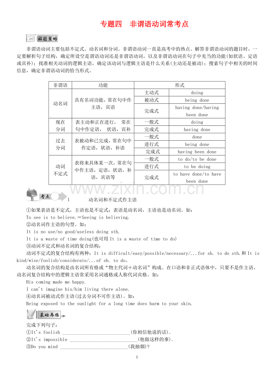 【最高考】2017届高考语法填空非谓语动词常考点解读.doc_第1页