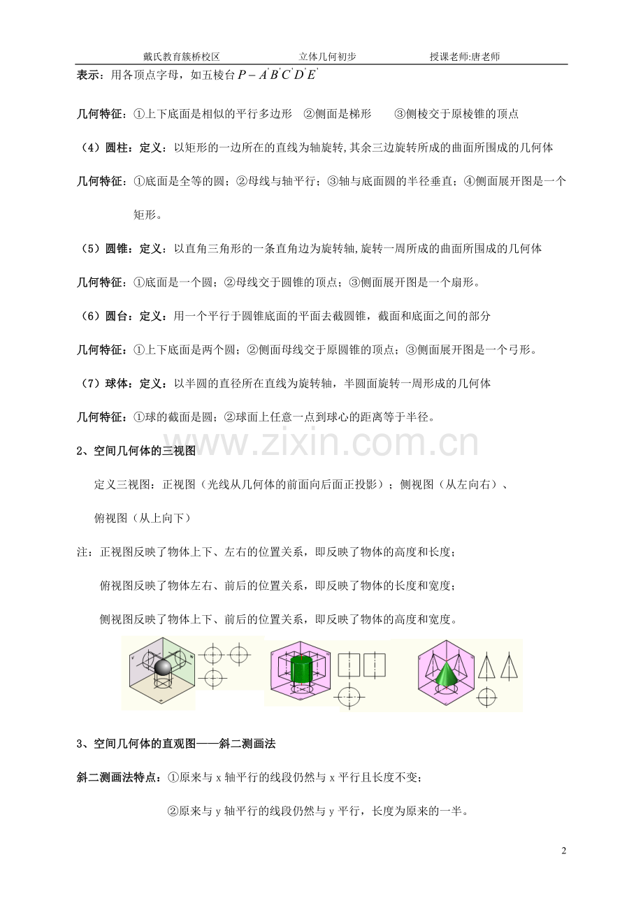 高中数学必修二立体几何立体几何总知识点.doc_第2页