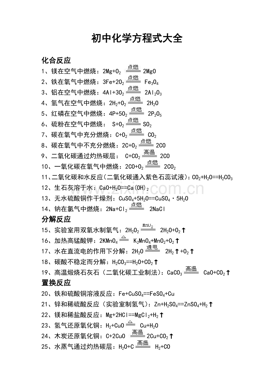 粤教版初中化学方程式大全.doc_第1页