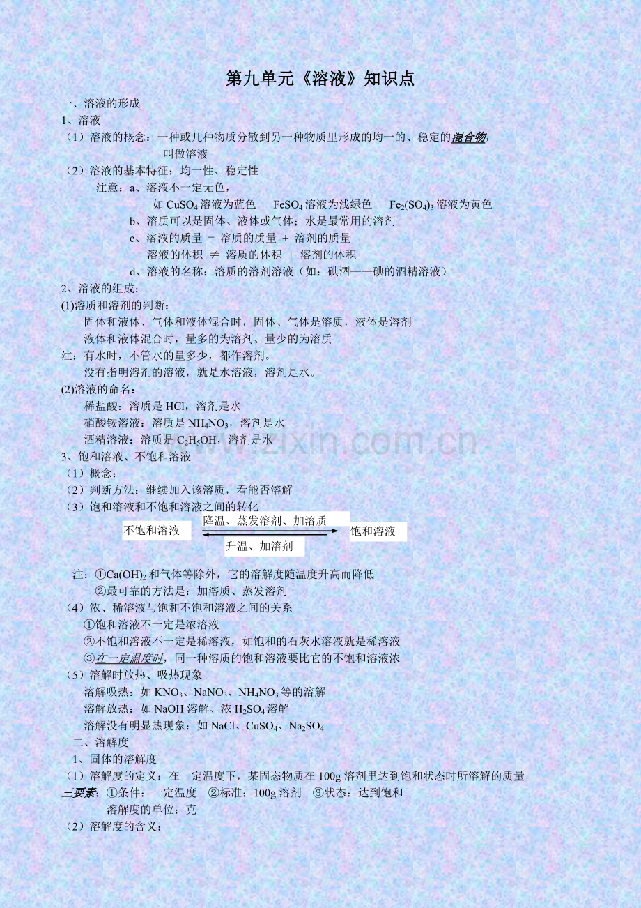 溶液知识点总结(全).doc_第1页