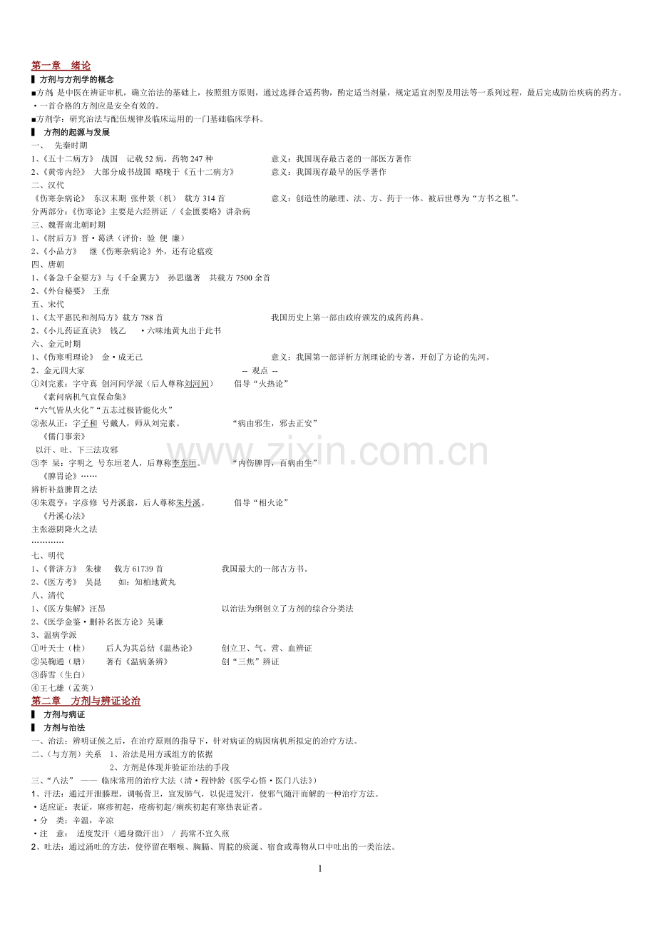 方剂学笔记-完美打印版.doc_第1页