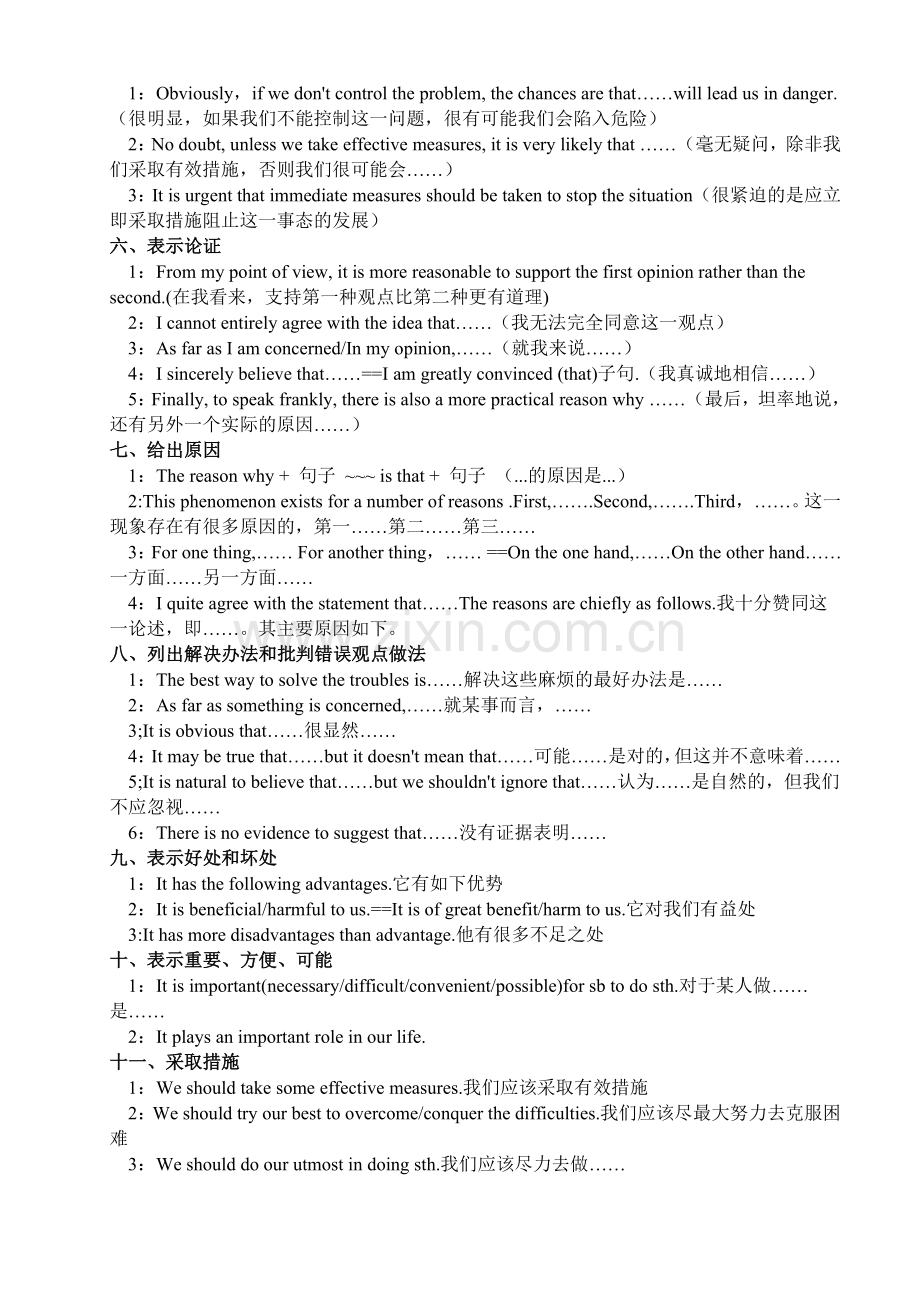 高中英语作文万能句型.doc_第2页