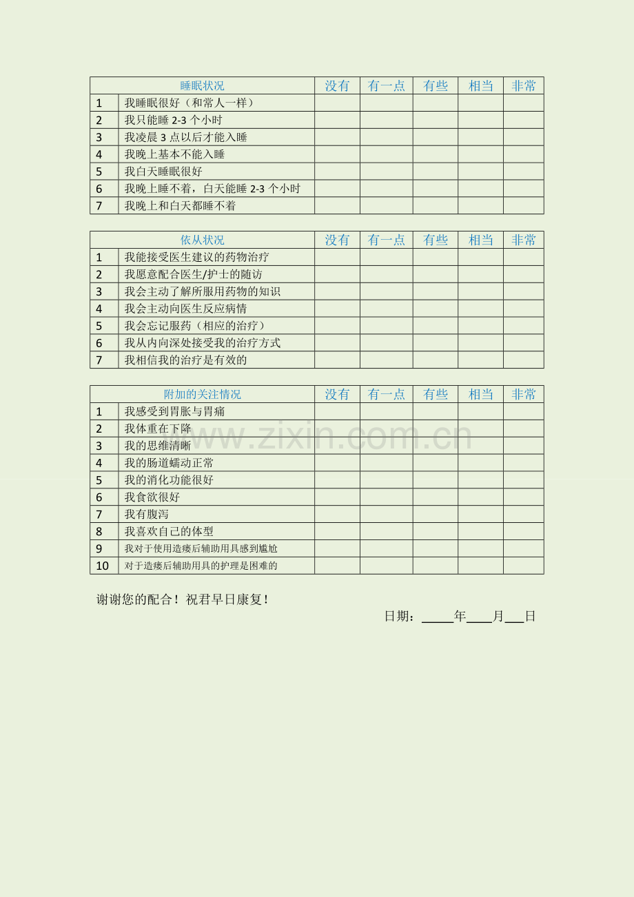 肠癌患者生存质量测定表.doc_第2页