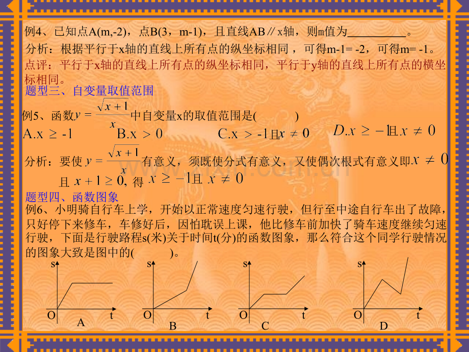 初三代数平面直角坐标系及函数的概念复习课PPT课件.ppt_第3页