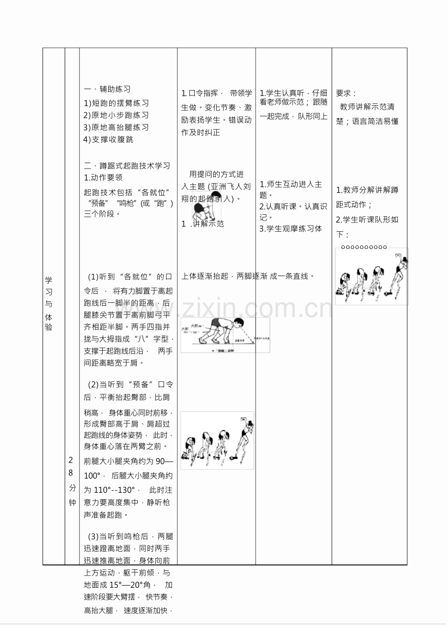 高中体育短跑蹲踞式起跑教案.docx_第3页