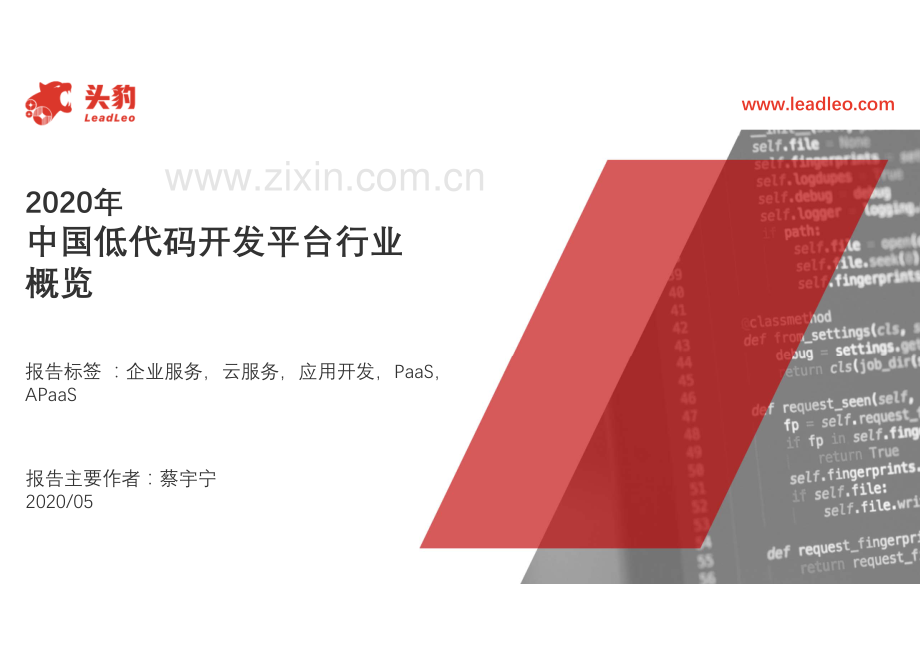 2020年中国低代码开发平台行业概览.pdf_第1页