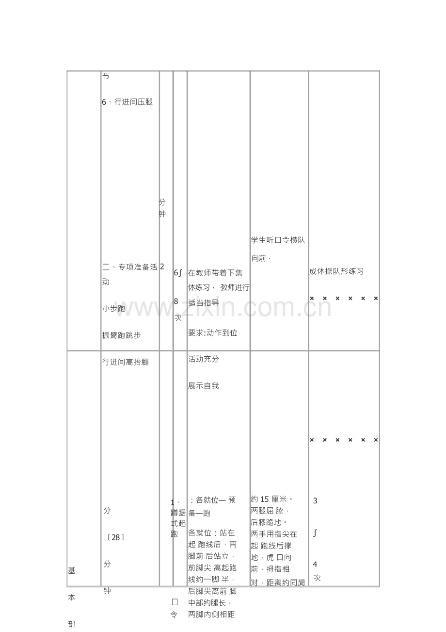 高中体育蹲踞式起跑优秀教案.docx_第3页