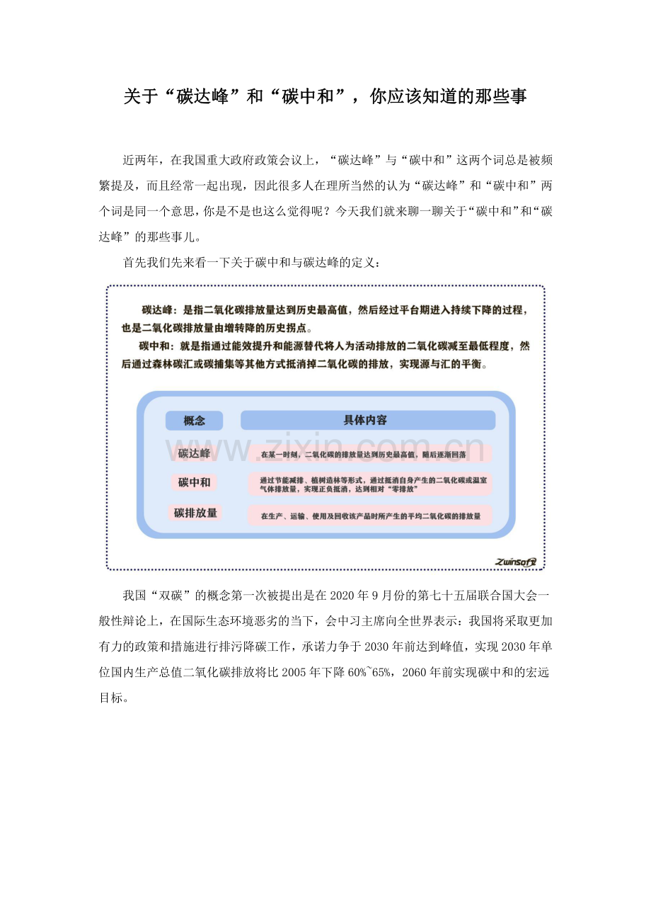 关于碳达峰和碳中和你应该知道的那些事.pdf_第1页