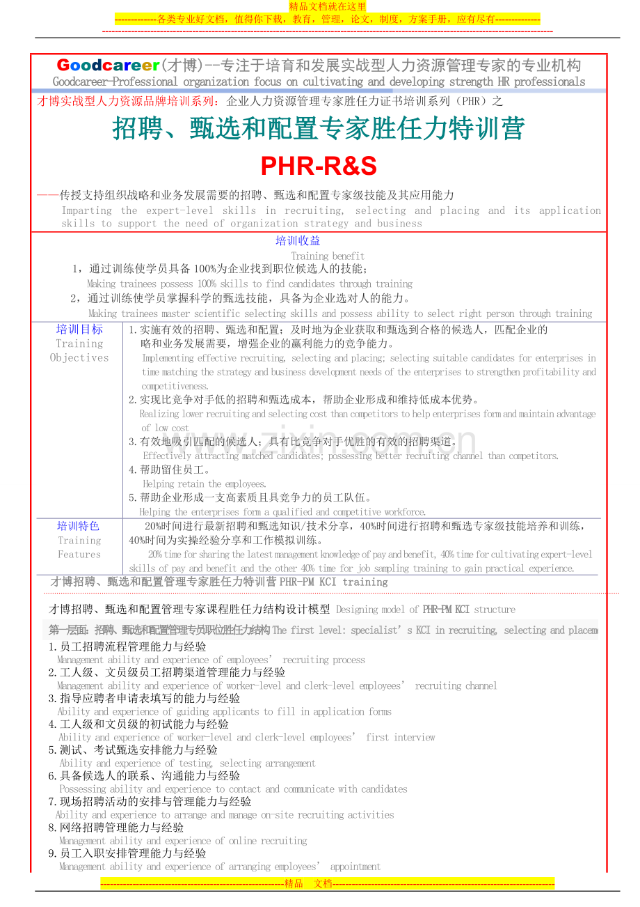 才博招聘、甄选和配置专家胜任力特训营(人力资源招聘管理课程).doc_第1页