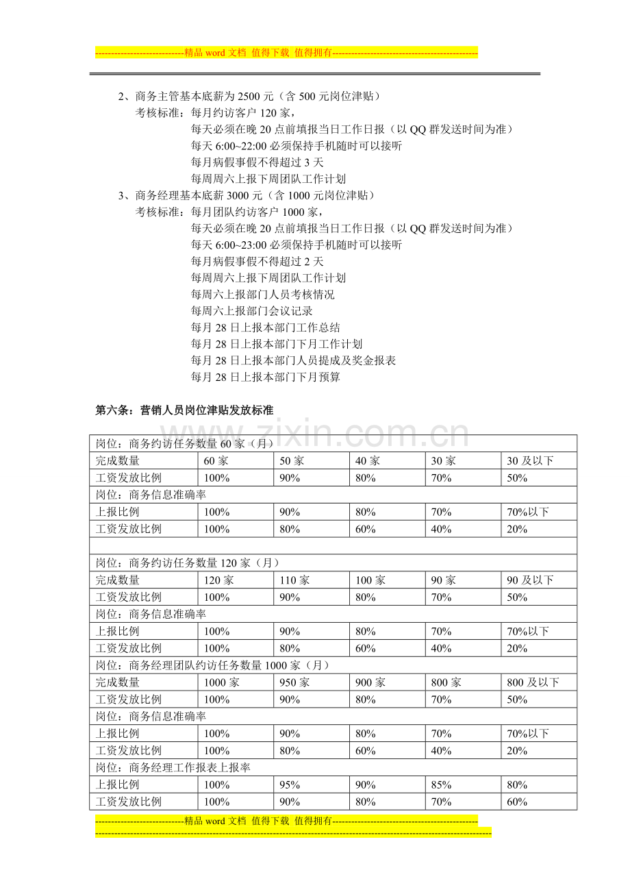 商务人员考核制度..doc_第3页