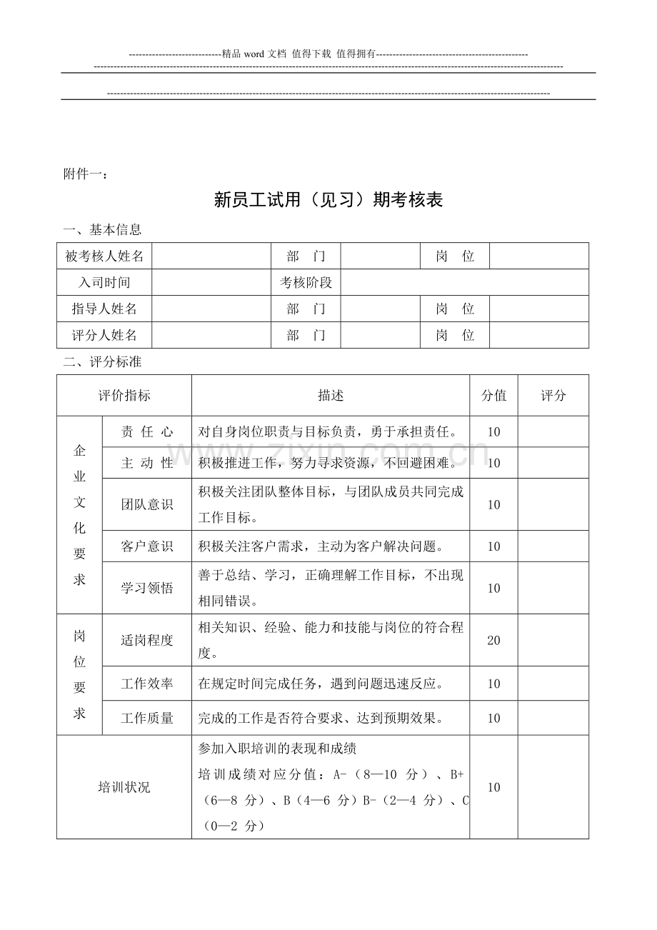 新员工试用考核表..doc_第1页