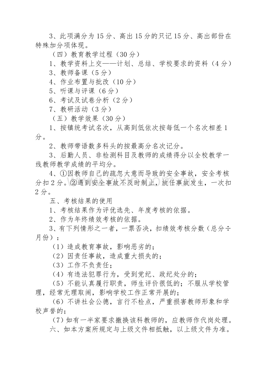 2015上小学教师绩效考核方案[1].doc_第3页