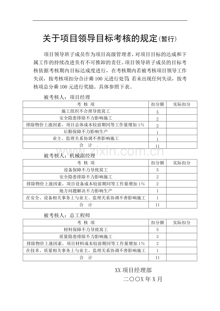 某建筑公司管理层目标责任制考核手册.doc_第3页