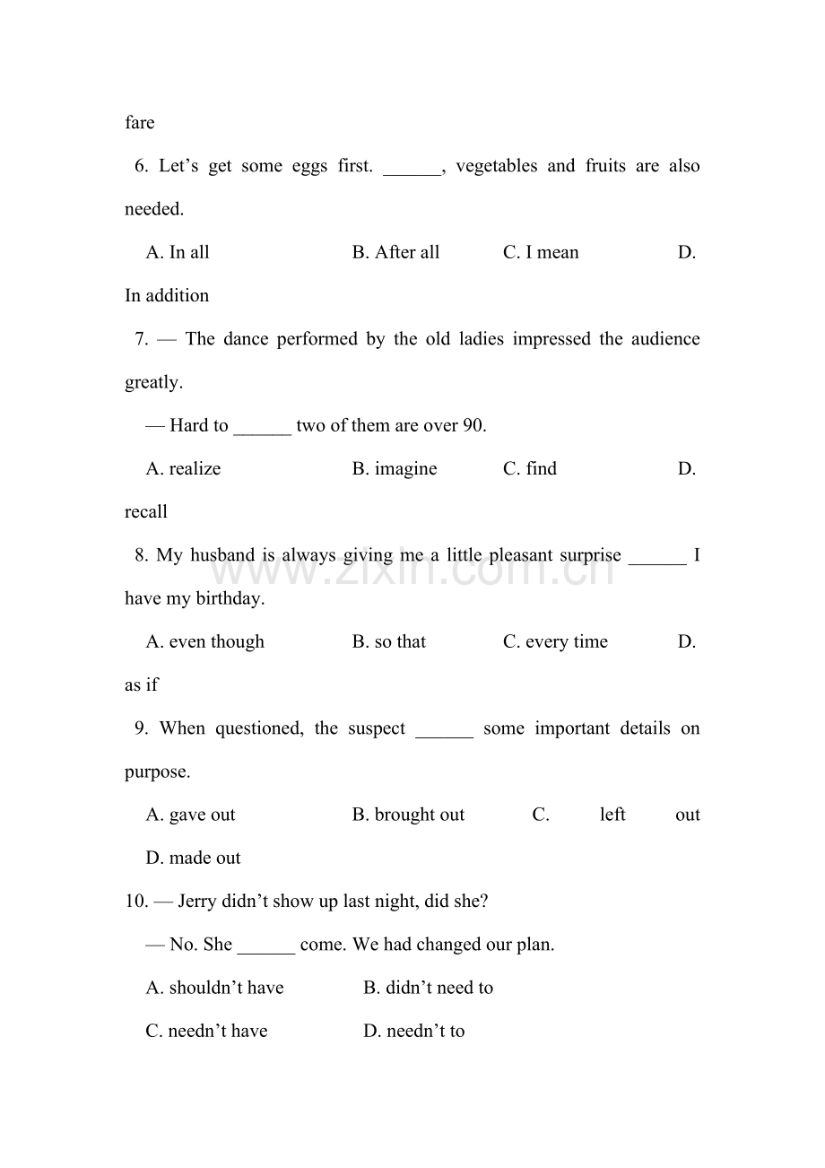 高二英语上册单元测试题4.doc_第2页