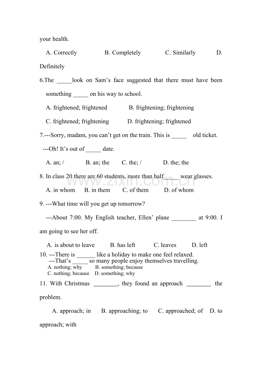 新课标版2015-2016学年高一英语上册第三次月考试题.doc_第2页