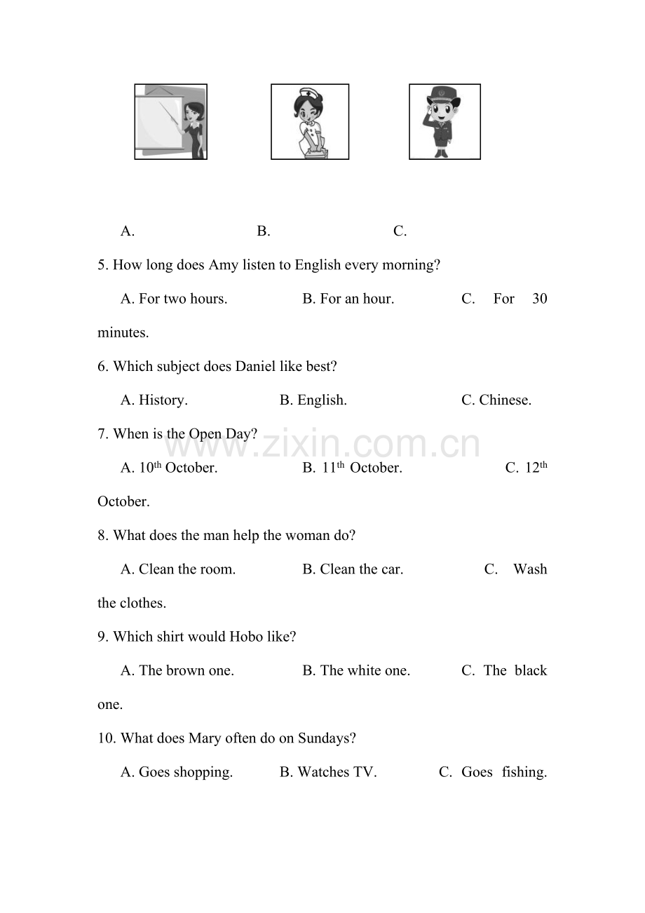 2016届九年级英语上册期中考试题11.doc_第2页