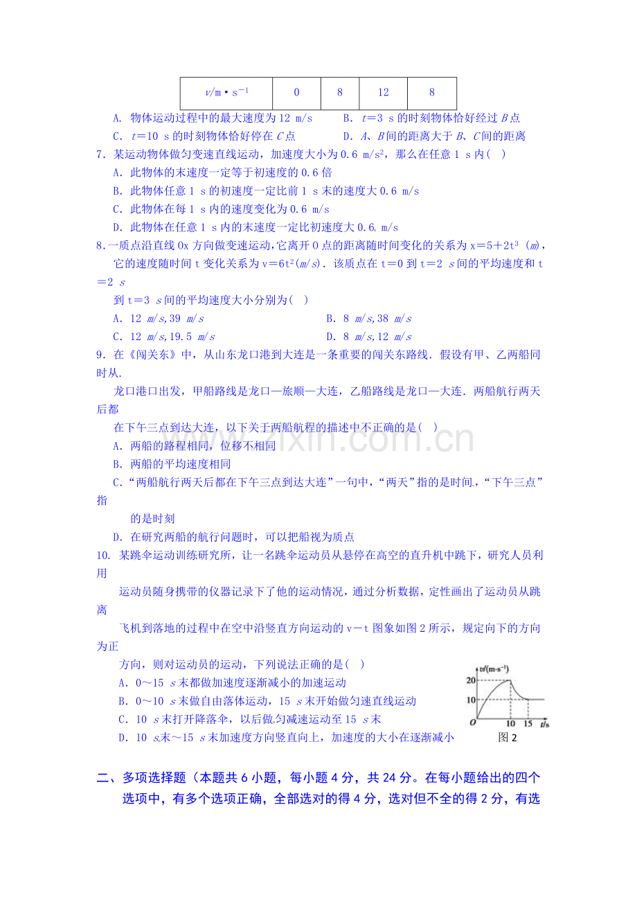 2016届高三物理上册8月月考试题.doc_第2页