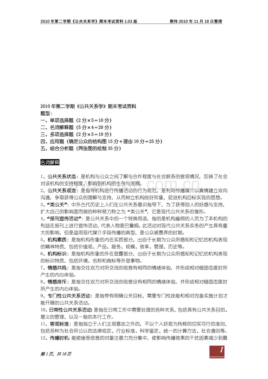 公共关系学复习资料1.03版.doc_第1页