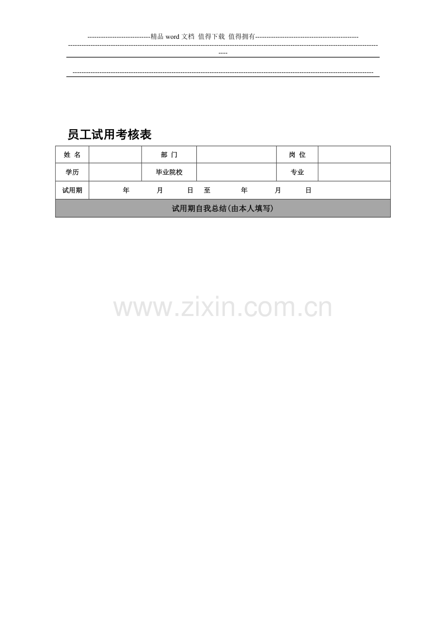 新员工试用转正考核表..doc_第1页