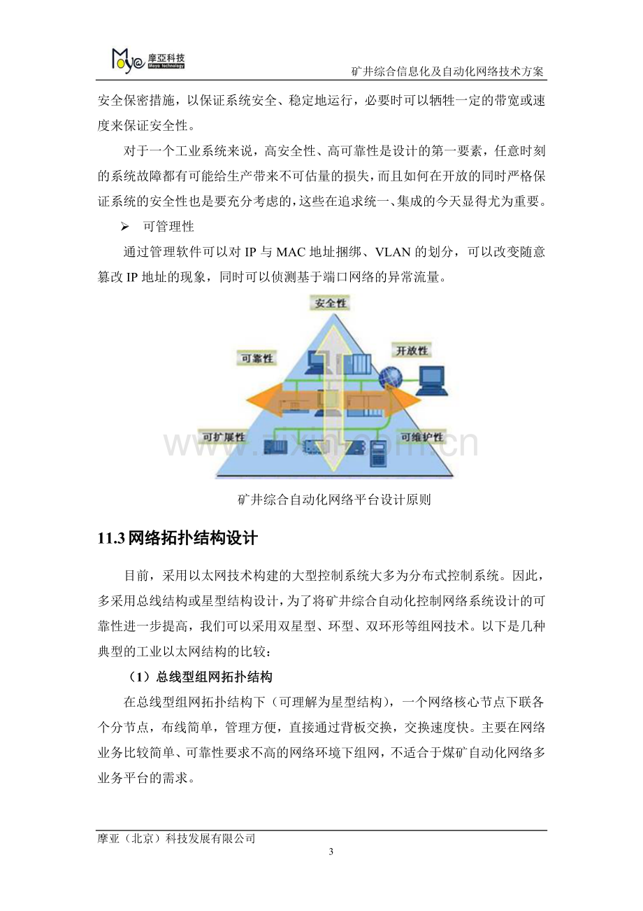 网络平台方案(煤矿环网).doc_第3页