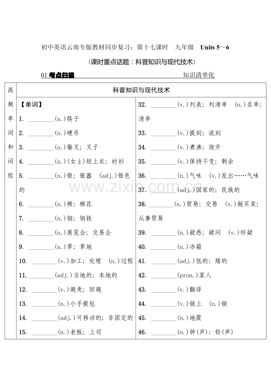 2017届中考英语第一轮复习检测27.doc_第1页