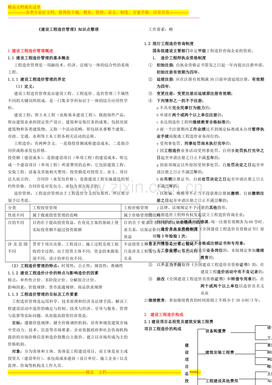 建设工程造价管理-完整版.doc_第1页