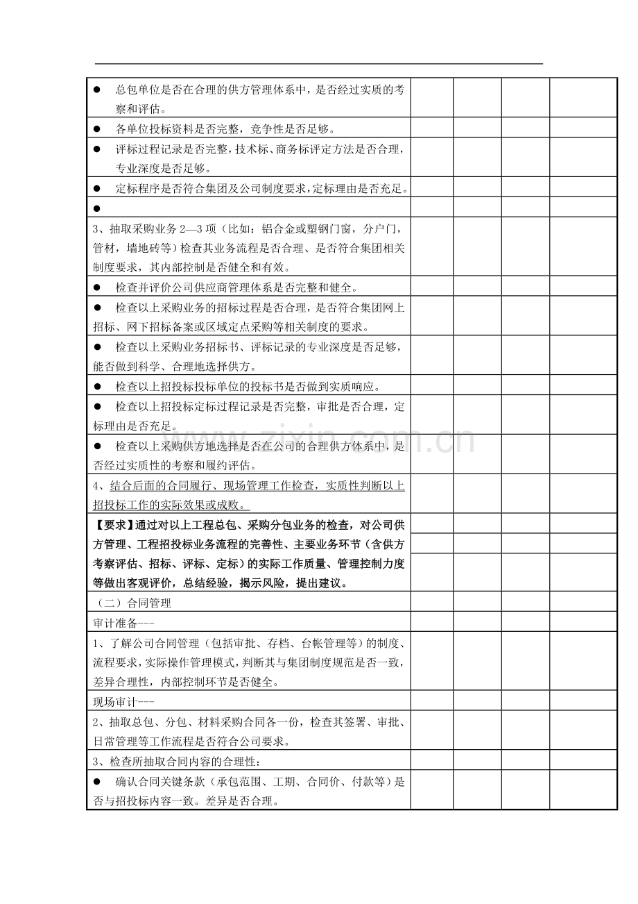 工程管理内部控制专项审计方桉.doc_第3页