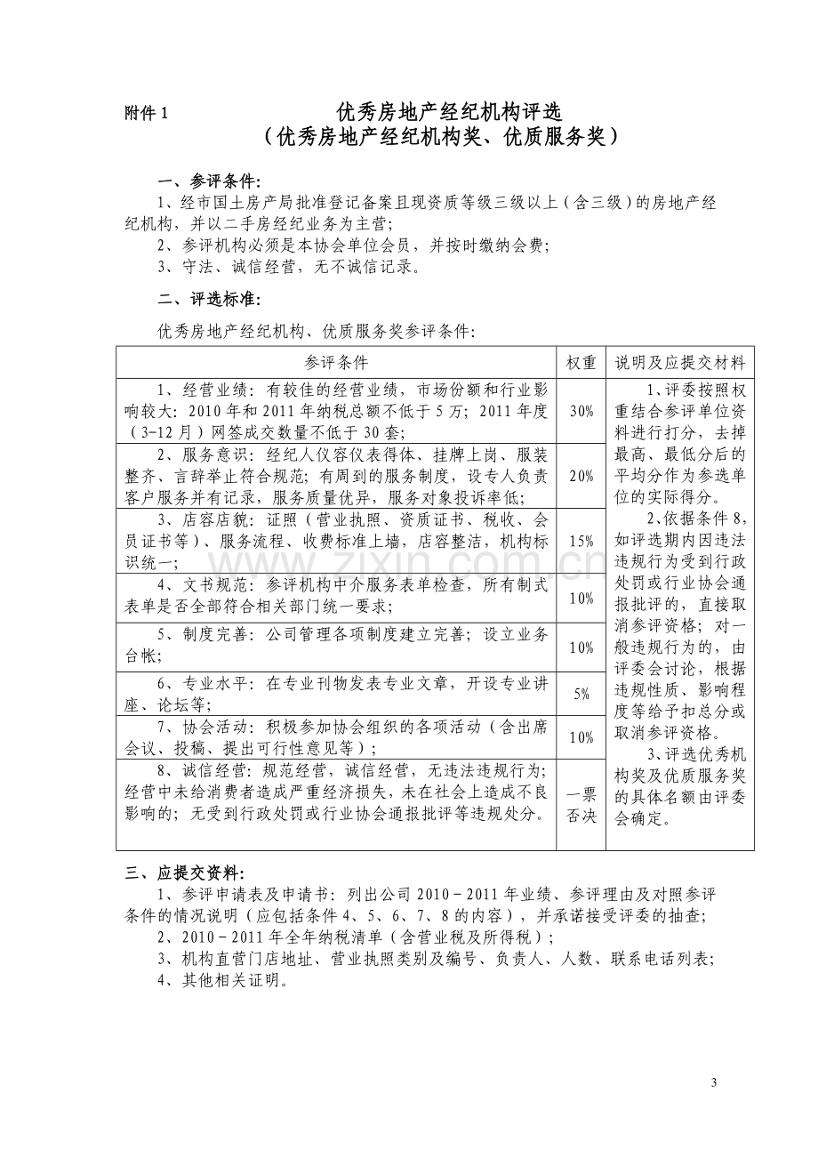 2010-2011年度优秀房地产经纪机构及门店评选方案.doc_第3页