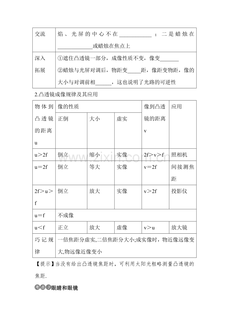 透镜及其应用同步练习.doc_第2页