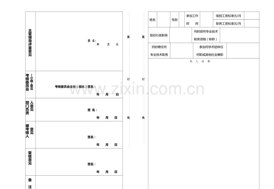 事业单位人员年度考核表(空表)..doc_第2页