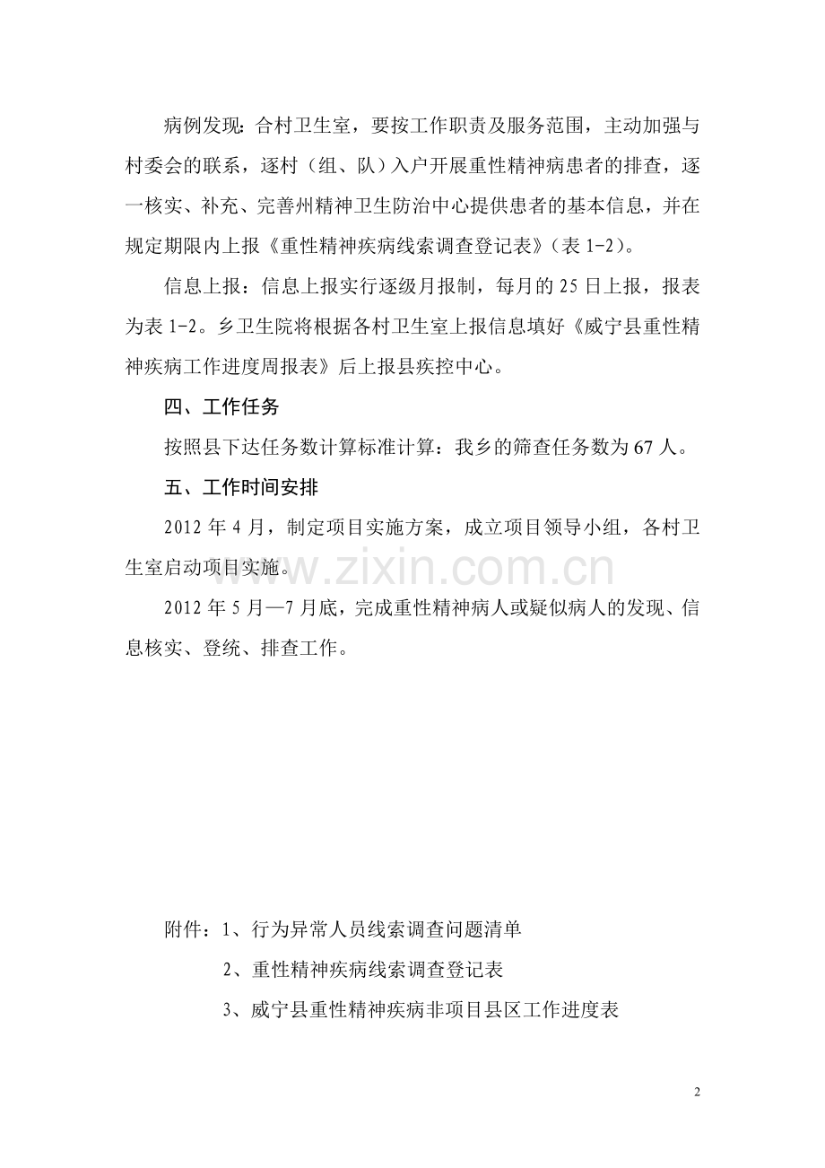 兔街乡卫生院重性精神病人排查工作方案.doc_第2页