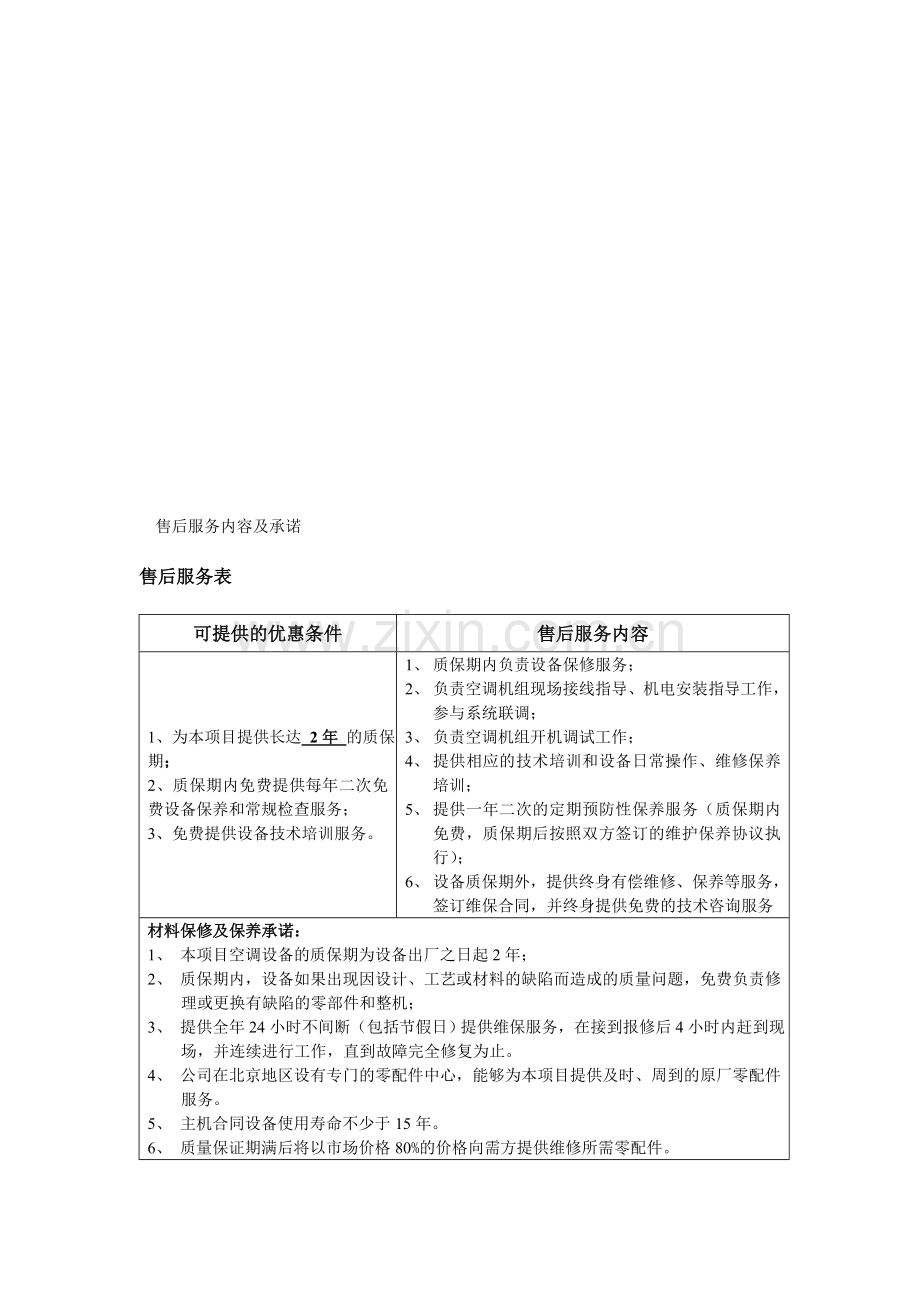 售后服务内容及承诺.doc_第1页