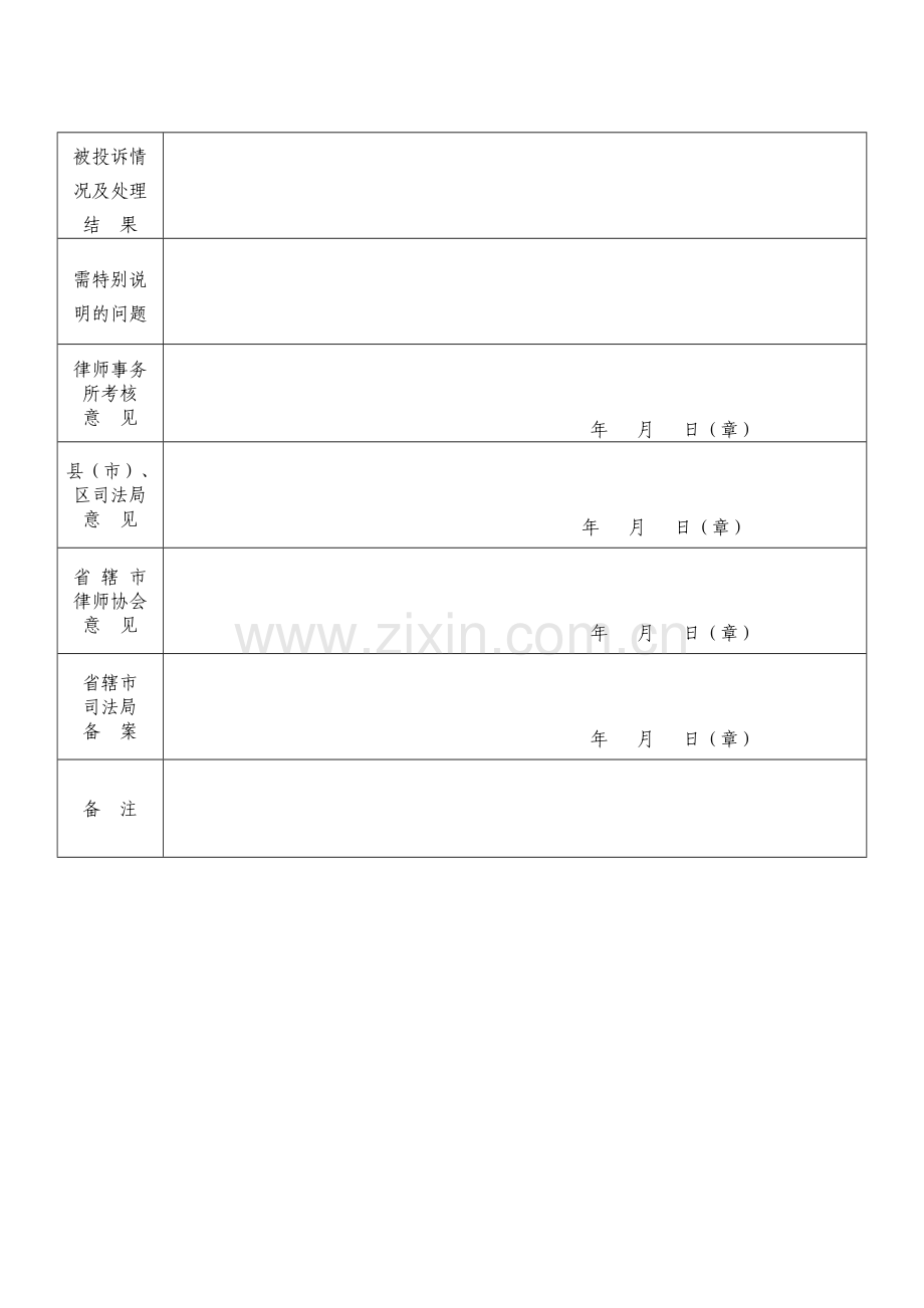 年度执业考核登记表2..doc_第3页